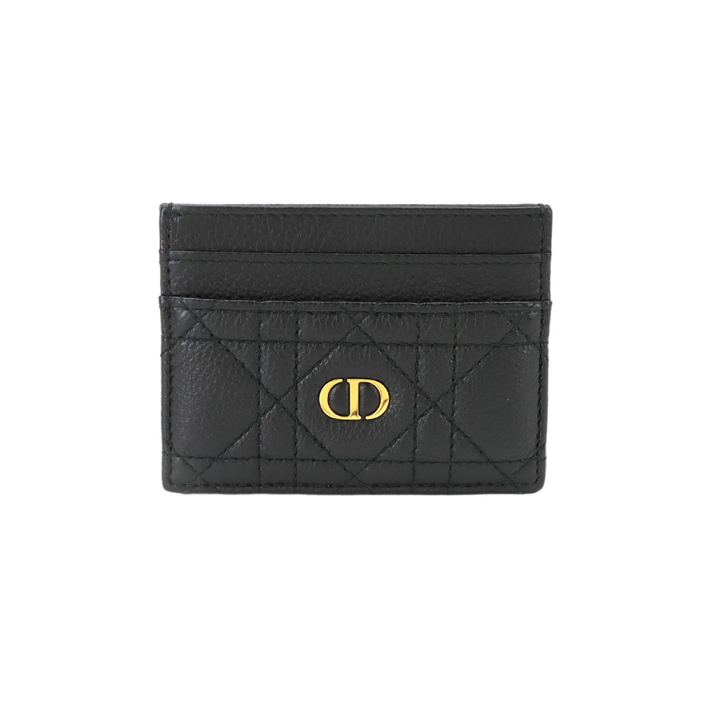 Christian Dior Caro Freesia Card Holder, Leather, Black, S5130UWHC Case
